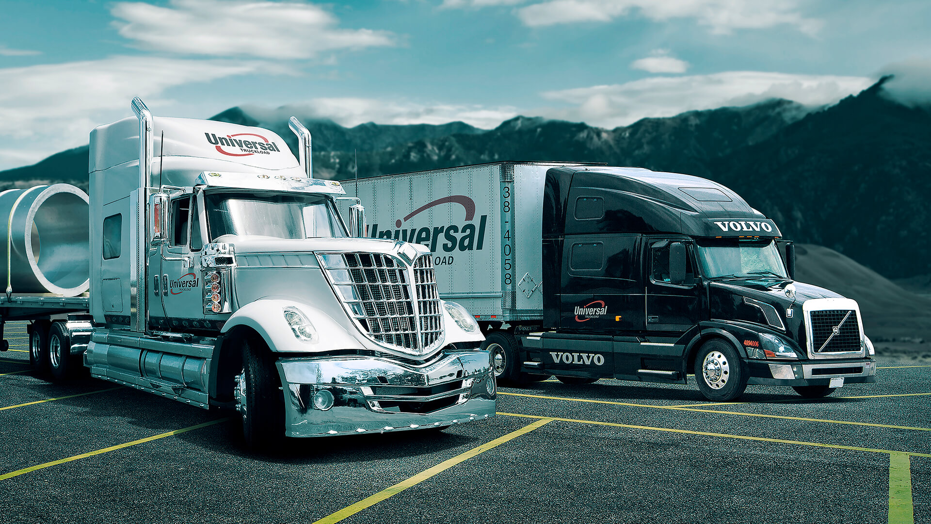 New custom photography and photo retouching of the company's fleet of trucks