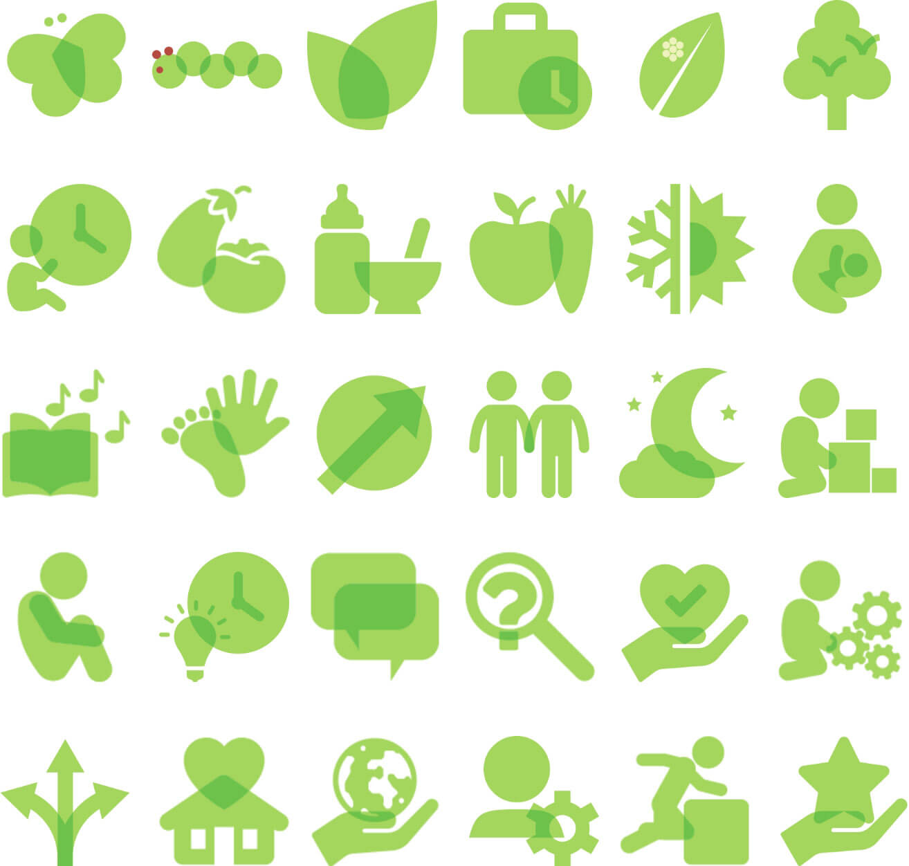 Green Garden CDC Icon set