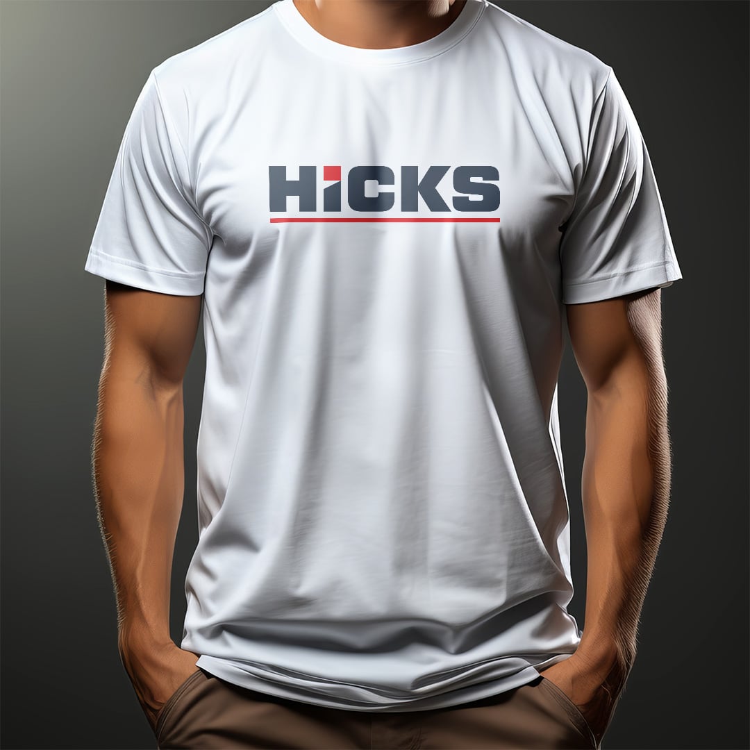 Hick t-shirt showing Hicks Construction logo