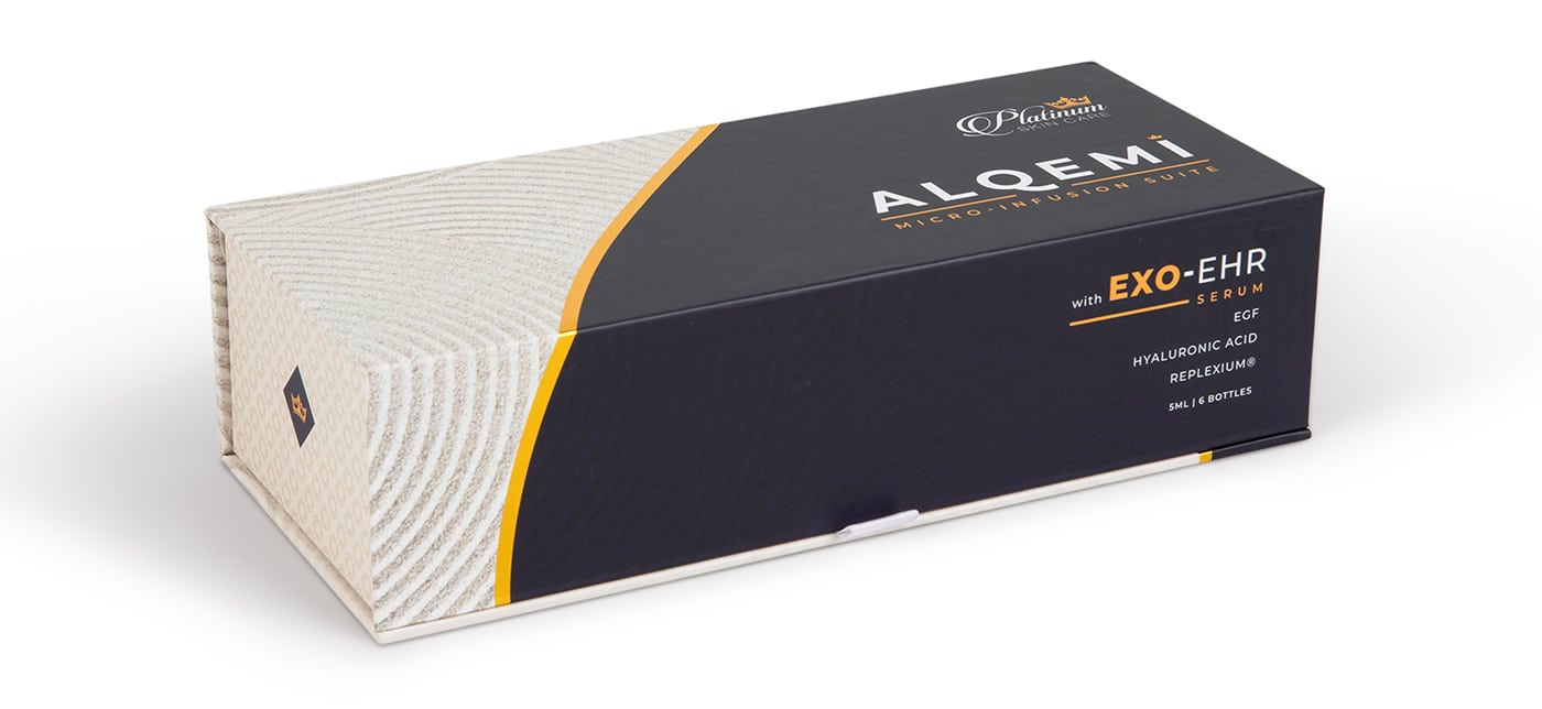 Image of the Platinum Skin Care Alqemi box in its entirety