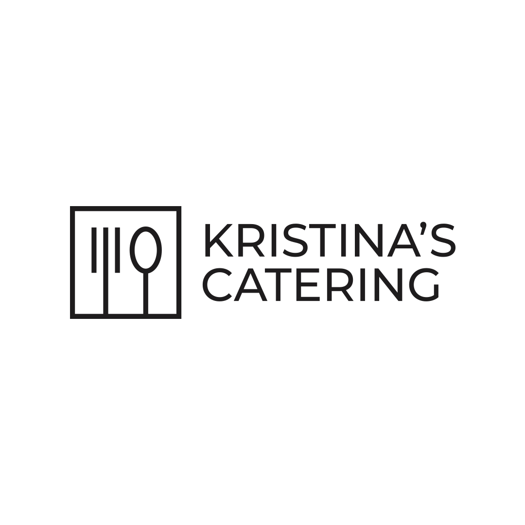 Kristina's Catering Logo with a perfect square surrounding a graphically represented fork and spoon