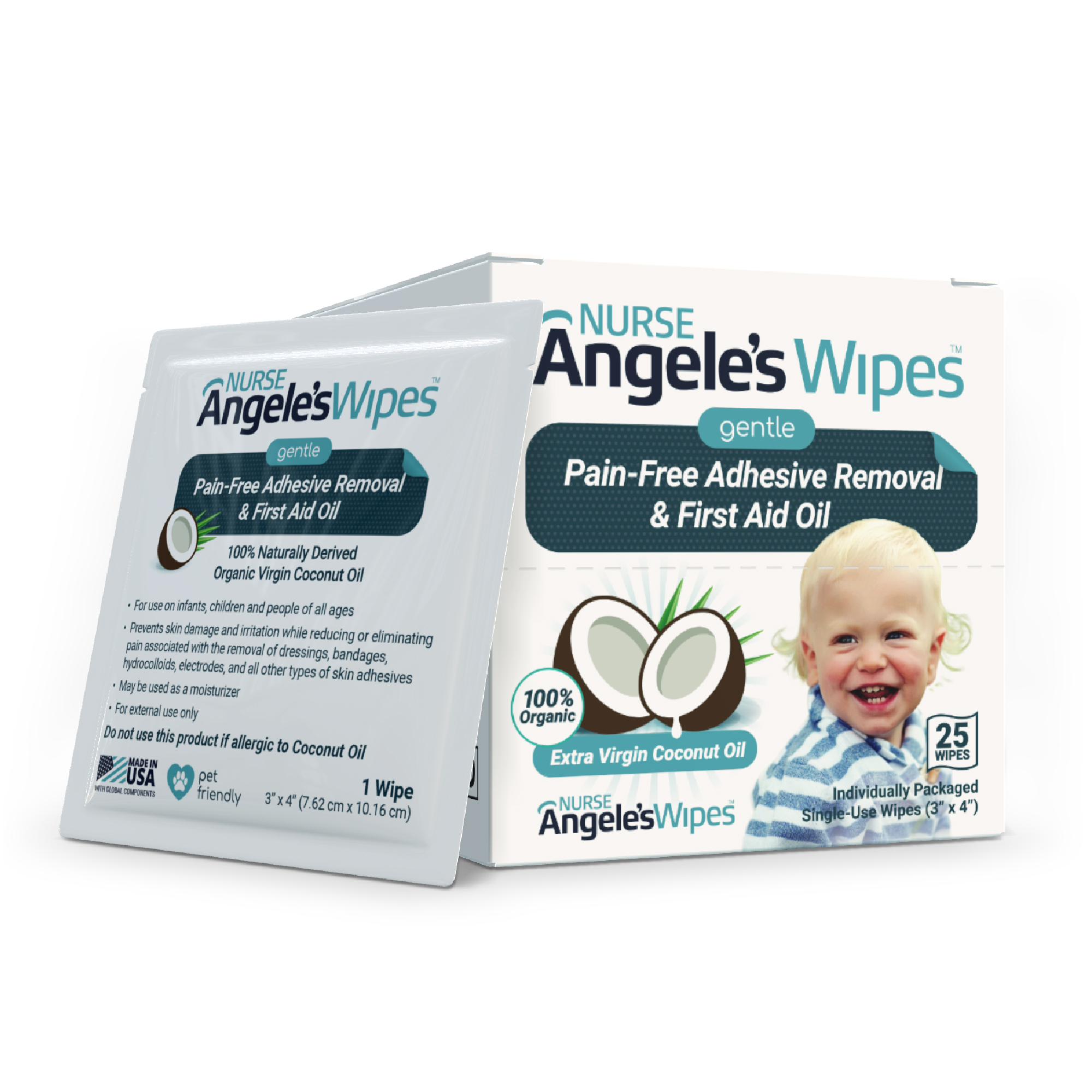 Nurse Angele's Wipes retail box