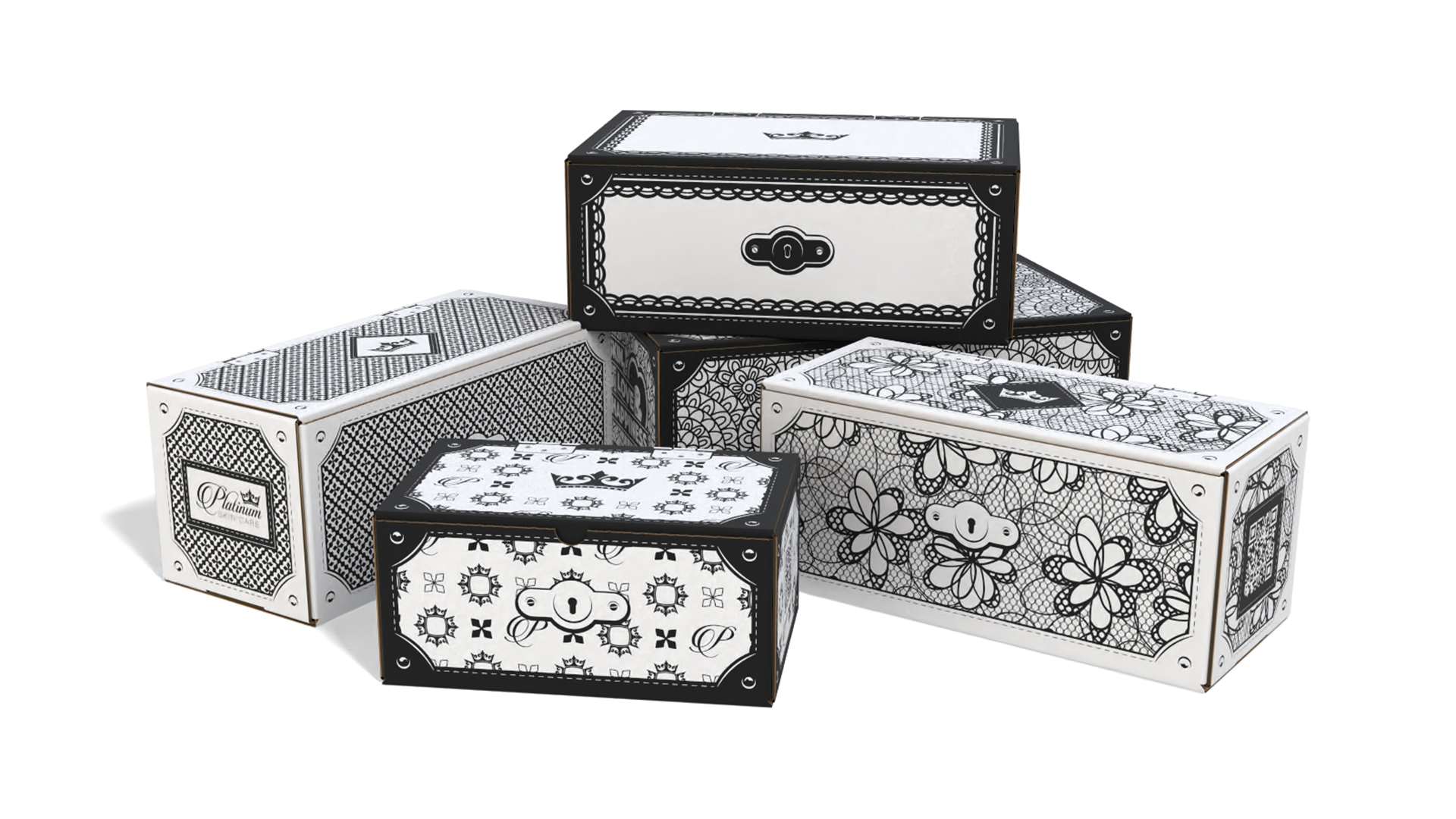 Platinum Skin Care shipping boxes designs