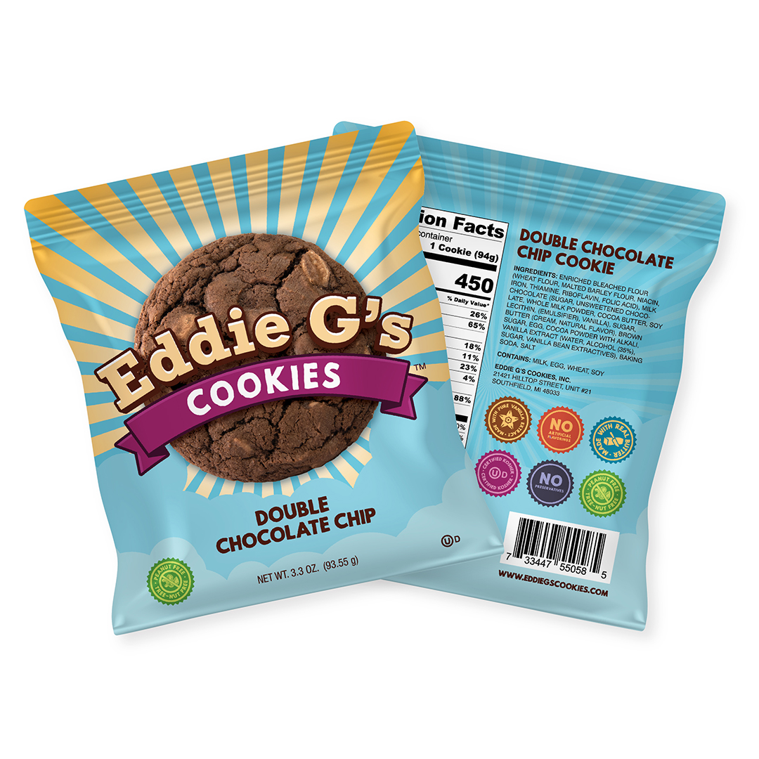 Eddie G's Cookies package front and back