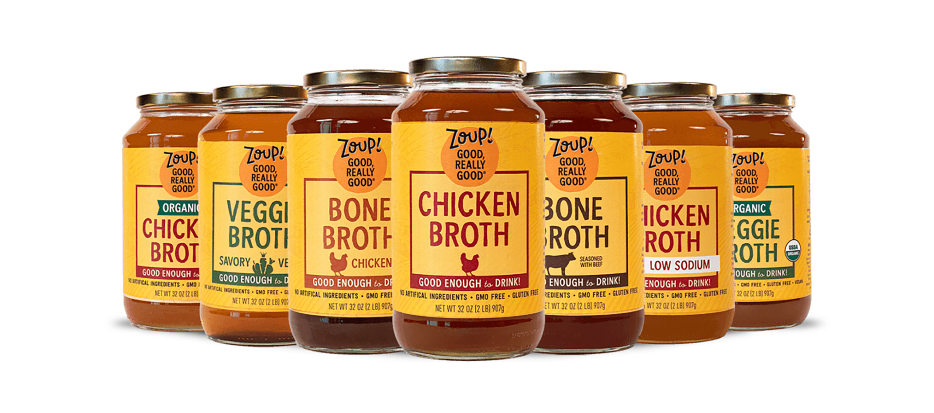 Zoup Broth lineup jars